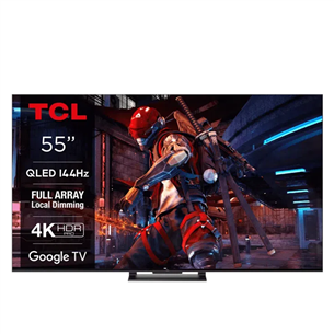 TCL C745, 55'', 4K UHD, QLED, brushed titanium - TV