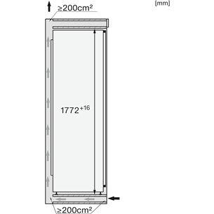 Miele, NoFrost, 213 L, height 177 cm - Built-in freezer