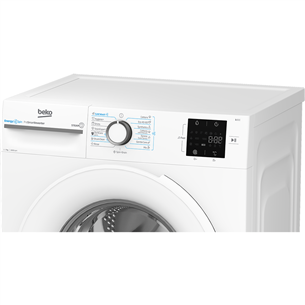 Beko, 7 kg, sügavus 49.6 cm, 1000 p/min - Eestlaetav pesumasin