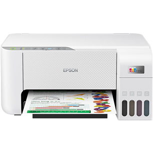 Epson EcoTank L3276, Wi-Fi, белый - Многофункциональный цветной струйный принтер