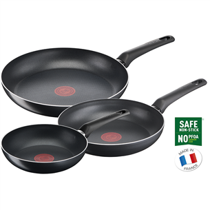 Tefal Simple Cook, 20/24/28 cm, 3-osaline, must - Praepannide komplekt