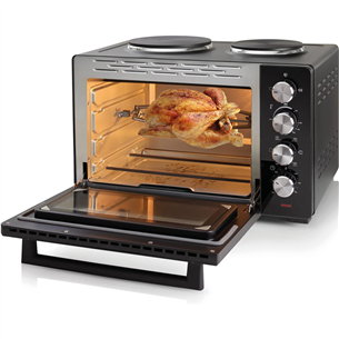 Gorenje, 30 L, 3200 W, black - Mini oven with 2 hotplates