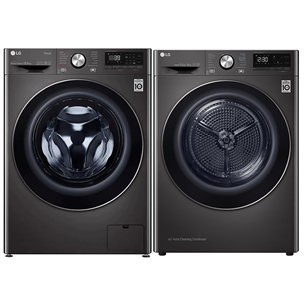 LG, 10,5 kg + 9 kg - Washing machine + Clothes dryer