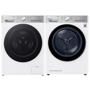 LG, 13 kg + 9 kg - Washing machine + Clothes dryer F4WR913P3WA+RH90V9AV