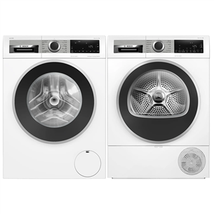 Bosch, 9 kg + 8 kg - Washing machine + Clothes dryer WGG244FTSN+WQG233CBS