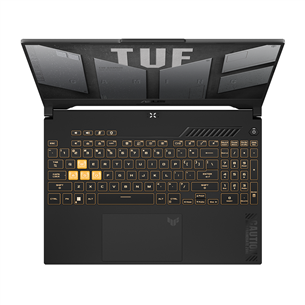 Asus TUF Gaming F15, 15.6'', FHD, IPS, i7, 16 ГБ, 512 UБ, RTX 4070, серый - Ноутбук