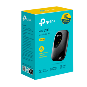 TP-Link M7000, 4G, черный - Портативный WiFi-роутер