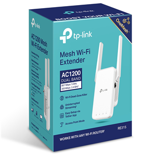 TP-Link RE315, AC1200, valge - Wi-Fi võimendi