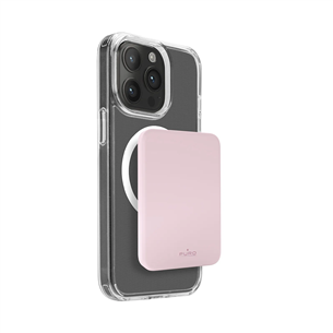 Puro Mini Power Mag, 4200 mAh, MagSafe, USB-C, roosa - Akupank PUFCBB40P2MAGROSE