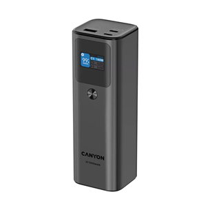 Canyon PB-2010, 27 000 mAh, USB-A, USB-C, tumehall - Akupank