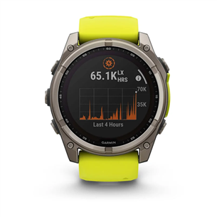 Garmin Fenix 8 Sapphire Solar, 51 мм, серый/желтый - Спортивные часы