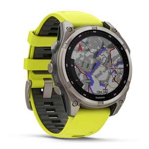 Garmin Fenix 8 Sapphire Solar, 47 мм, серый/желтый - Спортивные часы