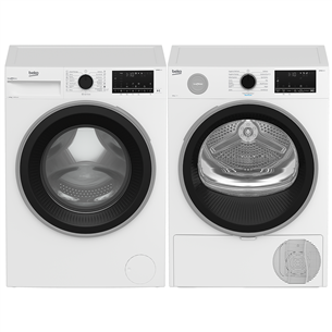 Beko, 10 kg + 10 kg - Pesumasin + Pesukuivati B4WFT510411+B5T60236