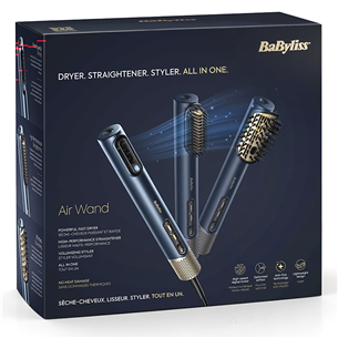 Babyliss Air Wand, sinine - Föön-koolutaja