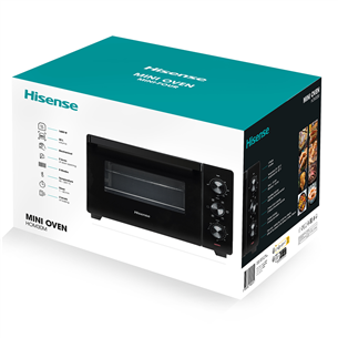 Hisense, 30 л, 1600 Вт, черный - Мини-духовка