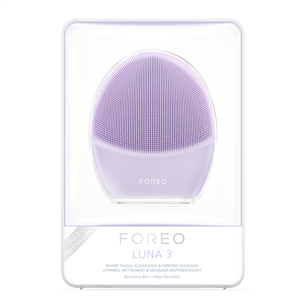 Foreo Luna 3 Sensitive, purple - Facial cleaning brush