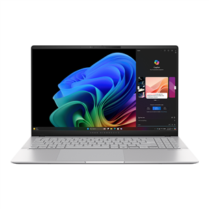 Asus Vivobook S 15 OLED, 15,6'', 120 Hz, OLED, 3K, X Elite, 32 GB, 1 TB, Copilot+, hõbe - Sülearvuti S5507QA-MA001W