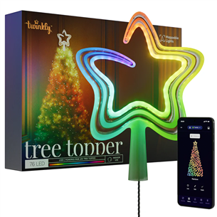 Twinkly Tree Topper, RGB, 76 светодиодов, USB-C, белый - Умная верхушка для елки TWTT030SPP-GUSB