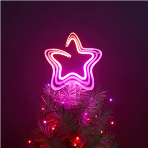 Twinkly Tree Topper, RGB, 76 светодиодов, USB-C, белый - Умная верхушка для елки