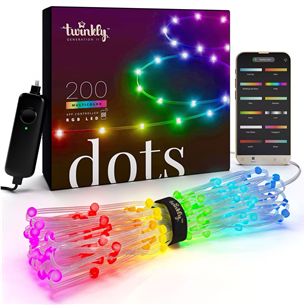 Twinkly Dots, 200 светодиодов, IP20, 10 м, прозрачный - Умная светодиодная лента