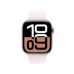 Apple Watch Series 10 GPS, 42 mm, sport band, S/M, rose gold aluminium / blush - Smart watch