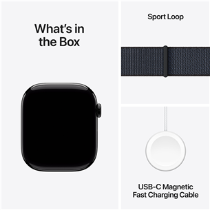 Apple Watch Series 10 GPS, 46 mm, sport loop, jet black aluminium / black - Smart watch