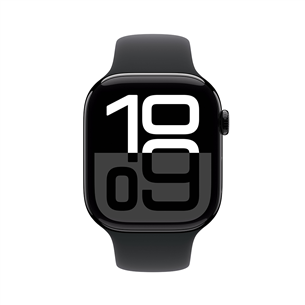 Apple Watch Series 10 GPS + Cellular, 46 мм, sport band, M/L, черный алюминий / черный - Смарт-часы