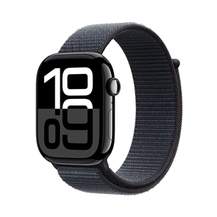 Apple Watch Series 10 GPS + Cellular, 46 mm, sport loop, jet black aluminium / ink - Smart watch