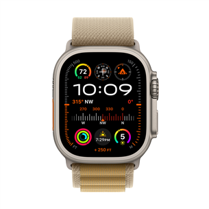 Apple Watch Ultra 2, 49 мм, Alpine Loop, Medium, коричневый - Смарт-часы