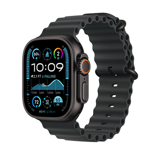 Apple Watch Ultra 2, 49 мм, ocean band, черный титан / черный - Смарт-часы