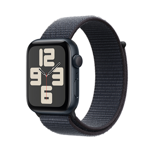 Apple Watch SE, 40 mm, GPS, sport loop, must alumiinium / must - Nutikell