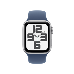 Apple Watch SE, 40 mm, GPS, sport band, S/M, hõbe alumiinium / sinine - Nutikell