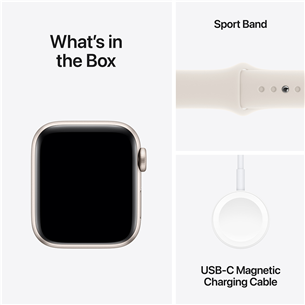 Apple Watch SE, 40 mm, GPS, sport band, S/M, beež alumiinium / beež - Nutikell