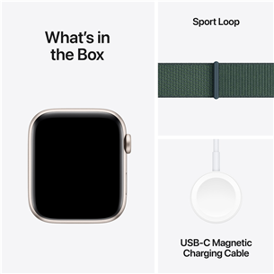 Apple Watch SE, 40 mm, GPS, sport loop, beež alumiinium / roheline - Nutikell