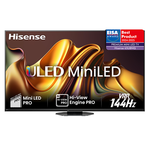 Hisense U8NQ, 65'', 4K UHD, Mini LED, must - Teler 65U8NQ