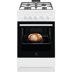 Electrolux, 59 L, widt 50 cm, white - Gas cooker with gas oven