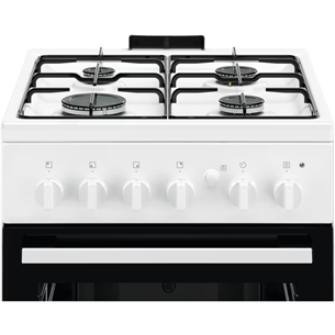 Electrolux, 59 L, widt 50 cm, white - Gas cooker with gas oven