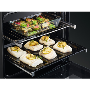 AEG 6000 Series SteamBake, 58 L, width 50 cm, white - Induction hob