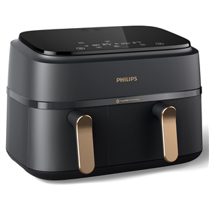 Philips 3000 Series Dual Basket Airfryer, 9 л, 2750 Вт, две корзины, черный - Аэрогриль