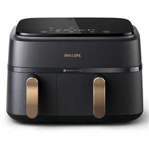 Philips 3000 Series Dual Basket Airfryer, 9 л, 2750 Вт, две корзины, черный - Аэрогриль