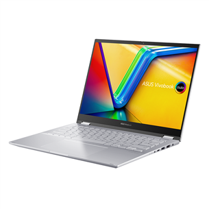 Asus Vivobook S 14 Flip OLED, 14'', 90 Hz, 2.8K, OLED, Ryzen 5, 16 GB, 1 TB, hõbe - Sülearvuti