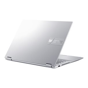 Asus Vivobook S 14 Flip OLED, 14'', 90 Hz, 2.8K, OLED, Ryzen 5, 16 GB, 1 TB, hõbe - Sülearvuti