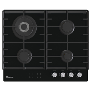 Hisense, width 60 cm, black - Built-in gas hob GG663B