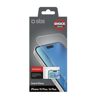 SBS Glass screen protector for iPhone 16 Plus / 15 Plus - Screen protector