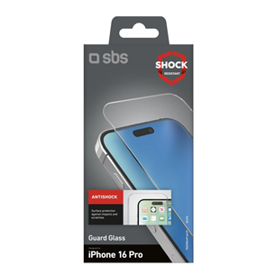 SBS Glass screen protector for iPhone 16 Pro - Ekraanikaitseklaas