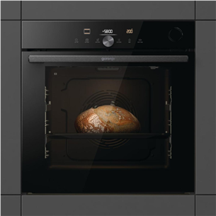 Gorenje, 77 L, pyrolytic cleaning, black - Built-in oven