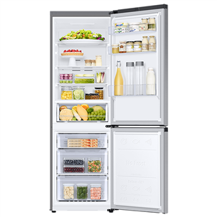 Samsung, No Frost, 344 L, height 186 cm, silver - Refrigerator