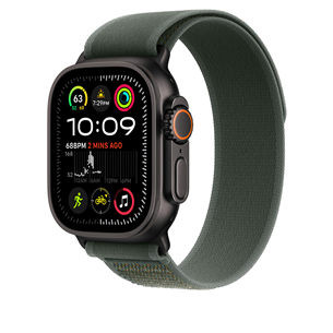 Apple Trail Loop, 49 mm, M/L, black titanium, green - Watch band