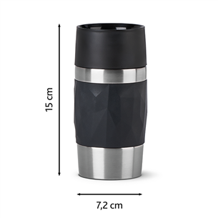 Tefal, 0,3 L, black - Travel mug