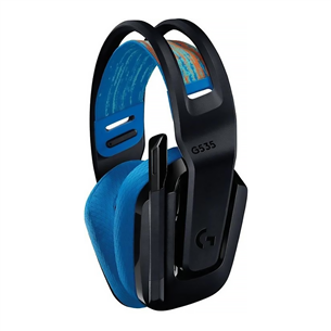 Logitech G535 LIGHTSPEED Wireless, must/sinine - Juhtmevaba peakomplekt